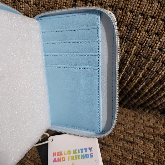 Hello Kitty And Friends X Care Bears Mini Zip Wallet Loungefly On Hand HTF - Picture 6 of 8